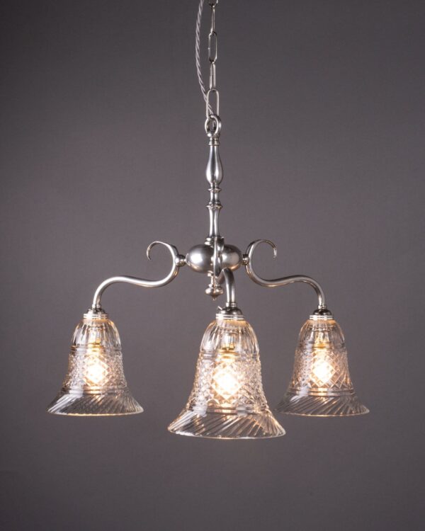 Faraday &amp; Son Antique Chandelier with Cut Crystal Shades
