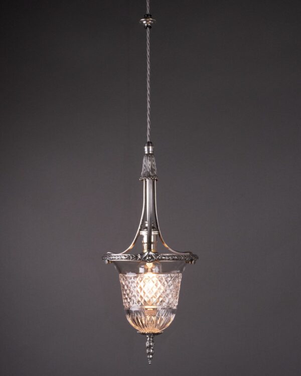 Antique Silver Plate Ceiling Light by F&amp;C Osler