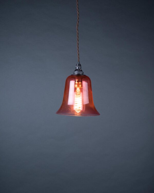 Cranberry Glass Pendant Light