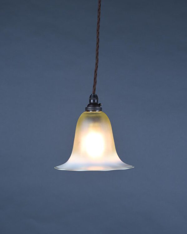 Antique Vaseline Bell Glass Pendant Light