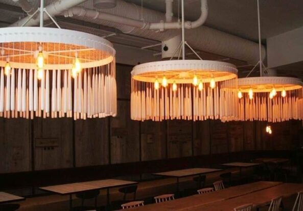 Candle chandelier designed for Oaks Restaurant