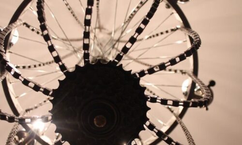 Chandelier for a cycle centre