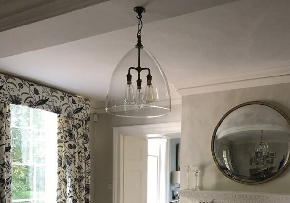 Stunning bespoke XXL Ledbury ceiling pendant light with 3 way centre